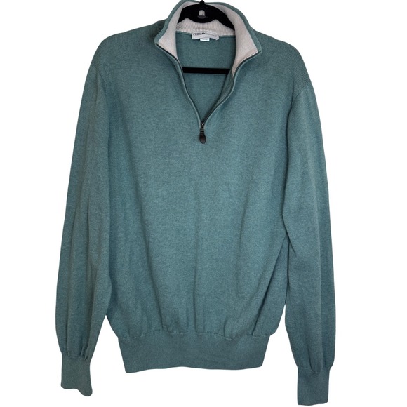 Puritan Cape Cod Sweaters - Puritan Cape Cod Mens Quarter Zip Pima Cotton L‎ Sweater Layers 2010s Coastal